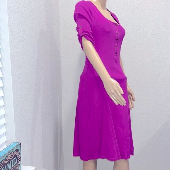LAUREN Ralph Lauren magenta cotton dress in excellent condition - Picture 2 of 7